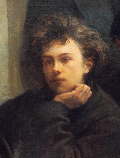Arthur Rimbaud portréja, részlet a Sarokasztal című festményből alkotó: Ignace Henri Jean Fantin Latour