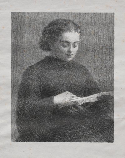 Olvasmány: A művésznővér portréja, 1897. alkotó: Ignace Henri Jean Fantin Latour