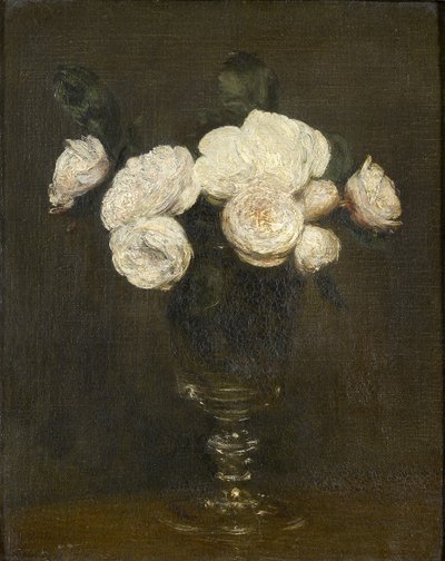 Malmaison rózsák csendélete, 19. század alkotó: Ignace Henri Jean Fantin Latour