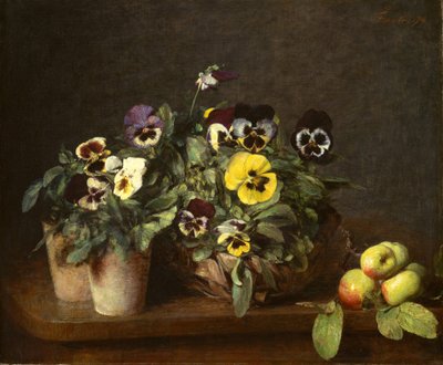 Csendélet árvácskákkal, 1874 alkotó: Ignace Henri Jean Fantin Latour