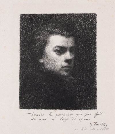 A művész 17 évesen, 1892. alkotó: Ignace Henri Jean Fantin Latour