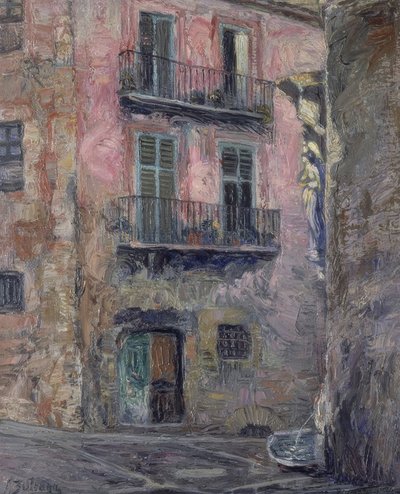 CALLE DEL ANGEL DE GERONA - 1931 - OLAJ / VÁSZON - 80 × 67 CM alkotó: Ignacio Zuloaga y Zabaleta