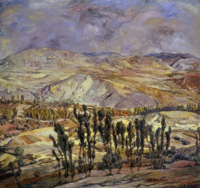 Calatayudi táj, 1930, Olaj, vászon, 113 × 123 cm, AS00634 alkotó: Ignacio Zuloaga y Zabaleta
