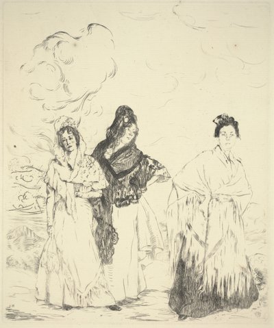 Las Manolas, 1899 körül (szárazhús) alkotó: Ignacio Zuloaga y Zabaleta