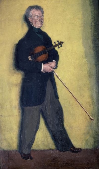 Larrapide hegedűművész portréja – 1910 – 185 × 111 cm – olaj, vászon alkotó: Ignacio Zuloaga y Zabaleta