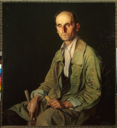 Beobide szobrász portréja alkotó: Ignacio Zuloaga y Zabaleta
