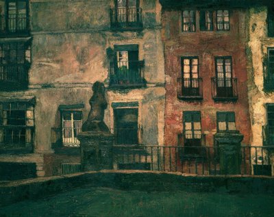 Segovia: Régi házak, 1917, Olaj, vászon, 107 × 120 cm, AS00823 alkotó: Ignacio Zuloaga y Zabaleta