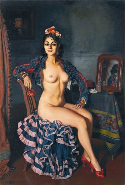 La Bella Oterito La Oterito az öltözőjében, 1936. alkotó: Ignacio Zuloaga y Zabaleto