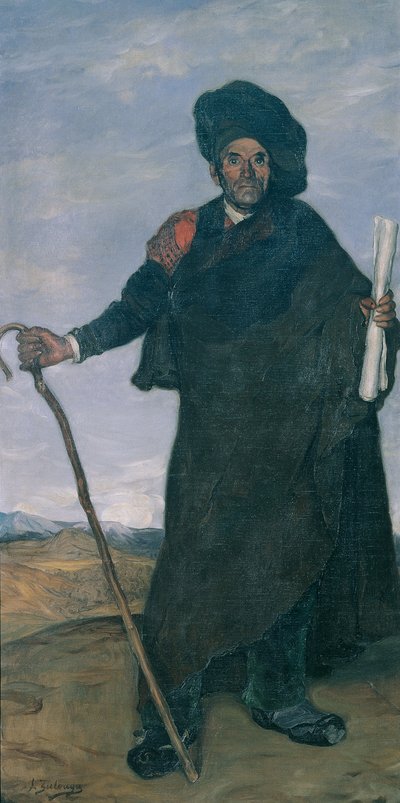 Don Miguel költő portréja, c. 1900. alkotó: Ignacio Zuloaga y Zabaleto