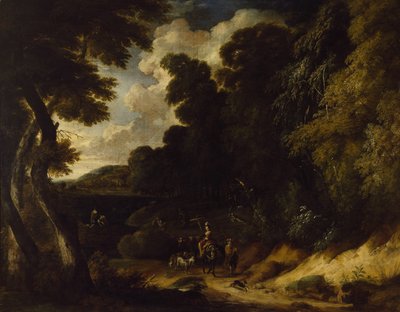 Táj figurákkal (olaj, vászon) alkotó: Ignatius van der Stock