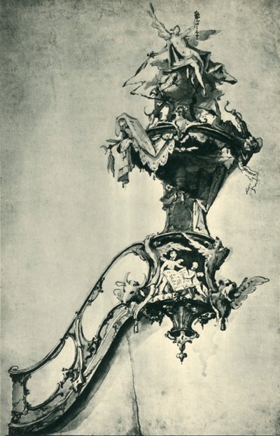 Tervezés szószékhez, 18. század közepe-vége, 1943. alkotó: Ignatz Günther