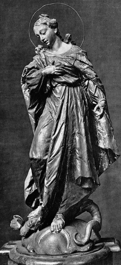 Szűz Mária (fa) alkotó: Ignaz 1725 75 Gunther