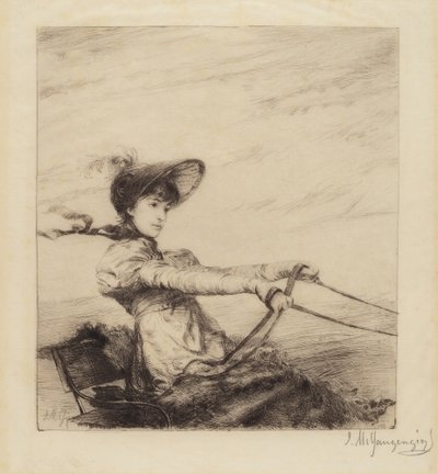 Untitled (nő, kocsit vezet) alkotó: Ignaz-Marcel Gaugengigl