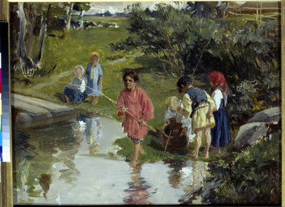 Gyerekhorgászat, Prianishnikov, Illarion Mikhailovich (1840-1894) alkotó: Illarion Mikhailovich Pryanishnikov