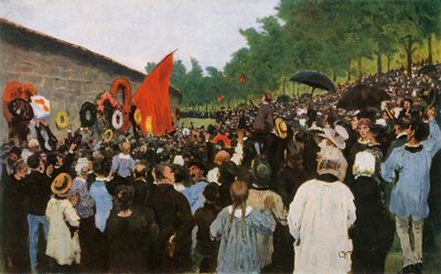 „Éves ünnepség a kommunárdok falánál a párizsi... temetőben”, 1883, 1965. alkotó: Ilya Efimovich Repin