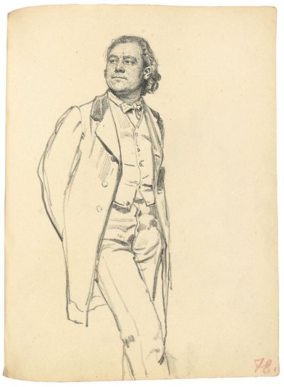 Álló ember alakja, c. 1872-1875 alkotó: Ilya Efimovich Repin