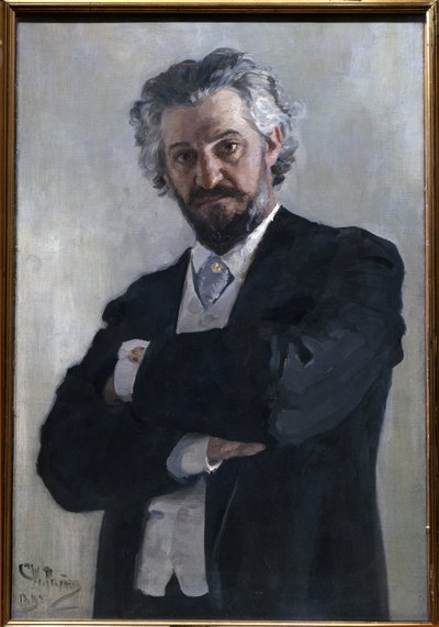 Alekszandr Verzsbilovics portréja (Verzhbilovic, Verzhibilovic, Vierzbilovich, Wierzbillowicz, Wierzbilovich, Wierzbilovicz, Wierzbilowicz) (1850-1911), violoncelliste russe, en 1895. Peinture de Ilia Repvilyefine (Iefimolya418) alkotó: Ilya Efimovich Repin