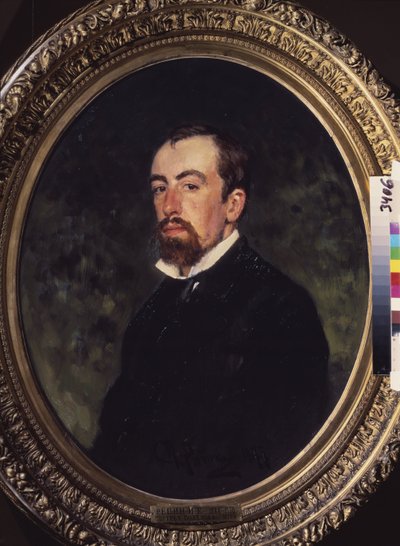 Vaszilij Polenov (1844-1927) művész portréja. Ilja Jefimovics Repin (Ilia Repin) (1844-1930) festménye, olaj, vászon alkotó: Ilya Efimovich Repin