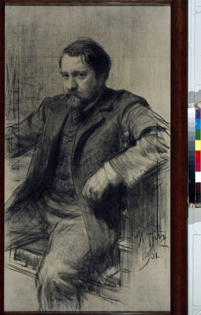 Valentin Alekszandrovics Szerov portréja (1865-1911) (Valentin Alekszandrovics Szerov) – Ilja Jefimovics (Iefimovics) Repin (1844-1930) nővér, papírkréta alkotó: Ilya Efimovich Repin