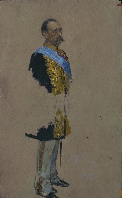 Dmitrij Andrejevics Tolsztoj gróf portréja 1823-1889, 1885 alkotó: Ilya Efimovich Repin