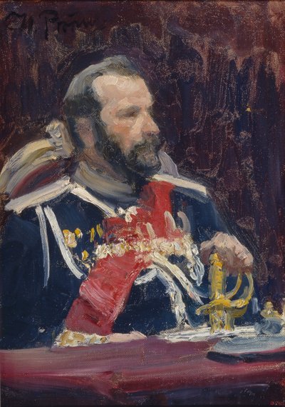 Alekszej Nyikolajevics Kuropatkin tábornok portréja 1848-1925, 1901-1902 körül alkotó: Ilya Efimovich Repin