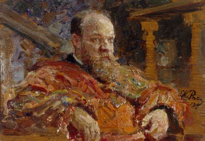 Pavel Viktorovics Delarov portréja 1851-1913, 1910 alkotó: Ilya Efimovich Repin