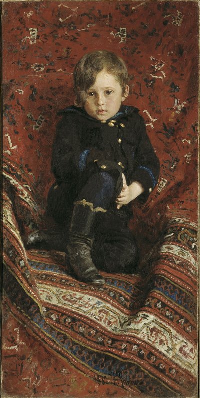 Jurij Repin, a művészfiú portréja, 1882 alkotó: Ilya Efimovich Repin