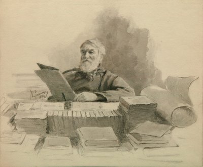 A szerző portréja, Dmitrij Grigorovics 1822-1899, 1894 alkotó: Ilya Efimovich Repin