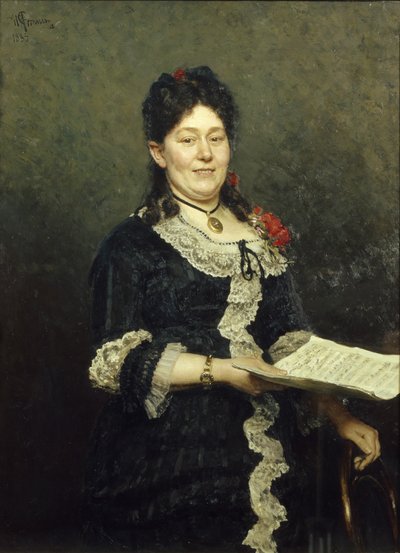 Alexandra Molas operaénekes portréja 1845-1929, 1883 alkotó: Ilya Efimovich Repin