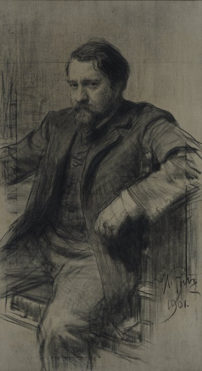 Valentin Alekszandrovics Szerov festő portréja 1865-1911, 1901 alkotó: Ilya Efimovich Repin