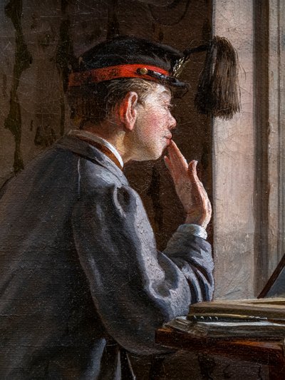VIZSGÁRA KÉSZÜLŐ DIÁKOK (Részletek) alkotó: Ilya Efimovich Repin