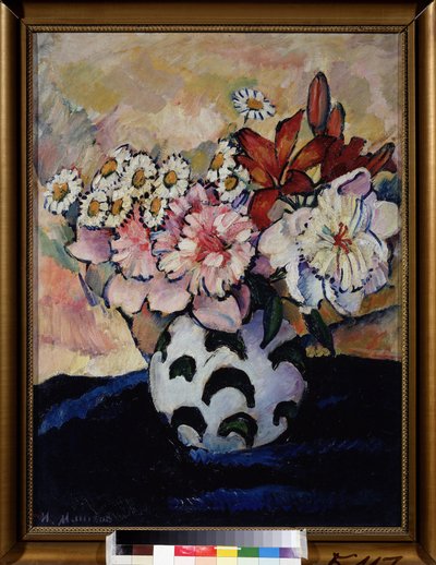 Virágcsokor. Ilja Ivanovics Mashkov (Ilia Mashkov, Matchkov) festménye (1881-1944), olaj, vászon alkotó: Ilya Ivanovich Mashkov