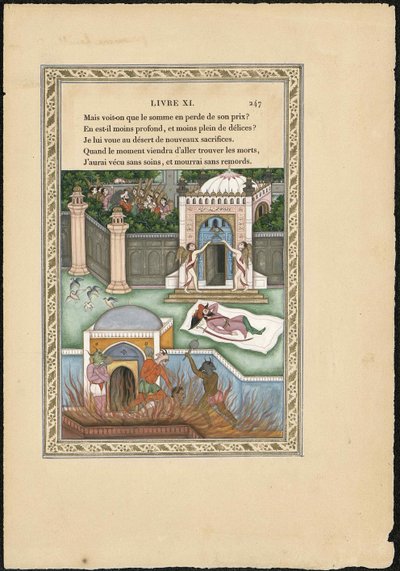 Dun habatant du mogul t mogul álmával, 1838-1839. alkotó: Imam Bakhsh Lahori