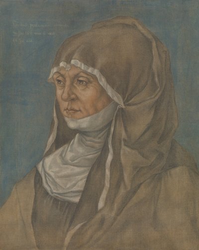 Pirckheimer Caritasnak mondott női portré 1467-1532. alkotó: Imitator of Albrecht Dürer