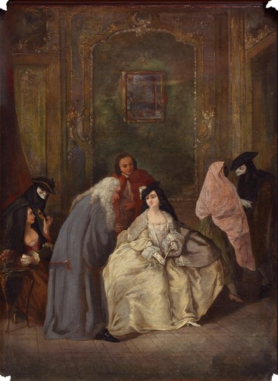 Az ügyész és felesége találkozója alkotó: Imitator of Pietro Longhi