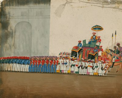 Elefánton lovagló szultán, kb. 1800 alkotó: Indian Art
