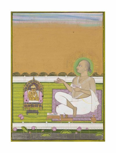 A Pushtimarg szekta bölcse és Shri Nathji, 1850 körül alkotó: Indian School