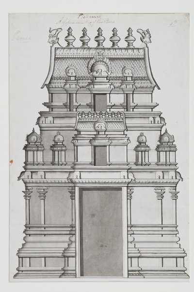 Kétszintes gopuram alkotó: Indian School