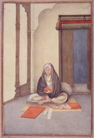 Add hozzá 27255 fol.106v Egy asztrológus, James Skinner ezredes (1778-1841) által összeállított „Tashrih al-aqvam” 1825 (guache papíron) alkotó: Indian School