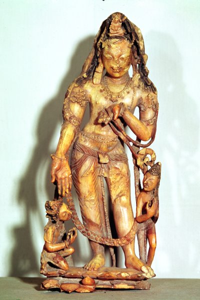 Avalokitesvara figura, Kasmírból alkotó: Indian School