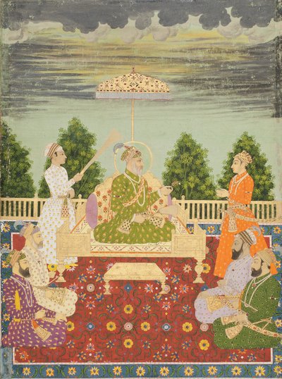 Bahadur Shah négy fiával és egy unokájával, 1710 körül alkotó: Indian School