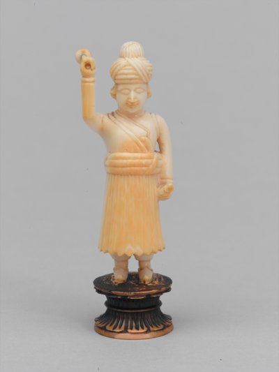 Fekete gyalog, sakkfigura, India, 1820 körül alkotó: Indian School