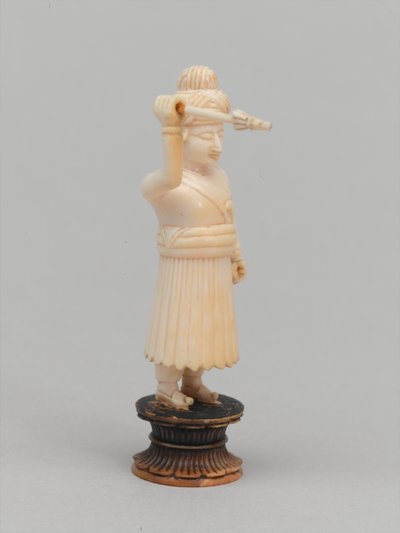 Fekete gyalog, sakkfigura, India, 1820 körül alkotó: Indian School
