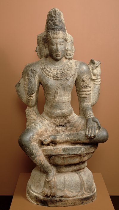 Brahma, Chola-dinasztia (gránit gesso és vörös pigment nyomokkal) alkotó: Indian School