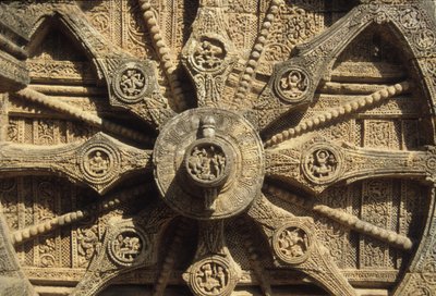 Szekérkerék a Surya templom alján alkotó: Indian School