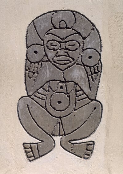 Egy Taino indiai motívum másolata alkotó: Indian School