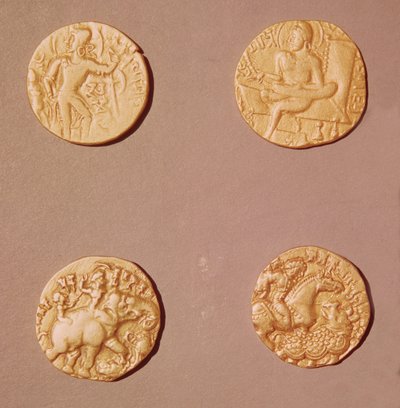 Samudragupta (335-375) és Kumargupta I (415-454) dinárja (arany) alkotó: Indian School