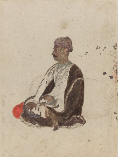 Ülő férfi alakja alkotó: Indian School