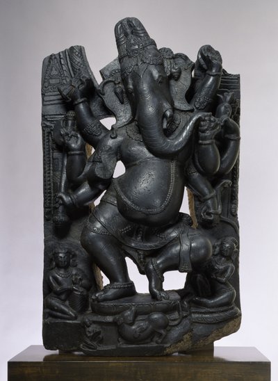 Ganesha (moszkovita biotitpala) alkotó: Indian School