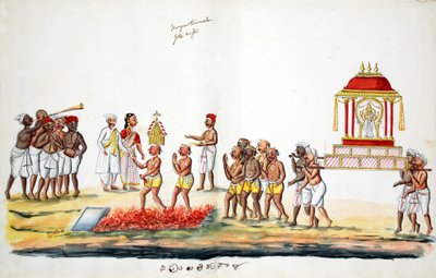 Hindu tűzoltó szertartás (wc papíron) alkotó: Indian School